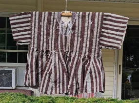 African Batakari / Fugu - Brown Stripes