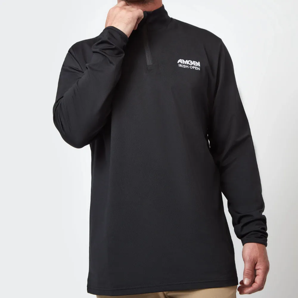 Amgen Irish Open Men's Black 1/4 Zip Mid Layer