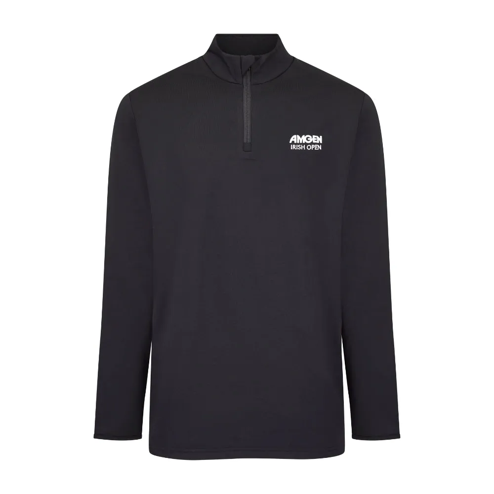 Amgen Irish Open Men's Black 1/4 Zip Mid Layer