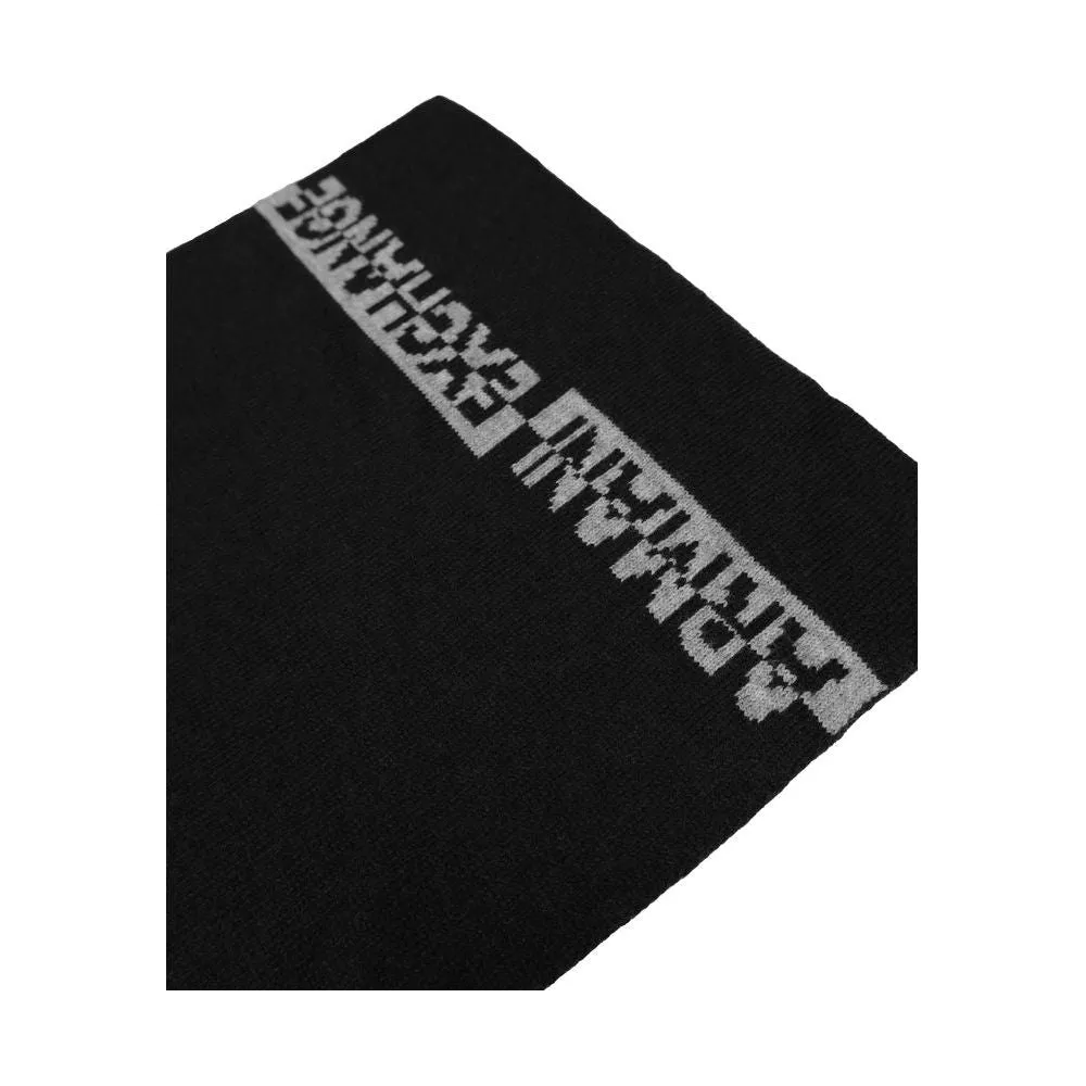 Armani Exchange Black Polyamide Scarf