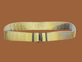 BRITISH MILITARY KHAKI WEB COMBAT PISTOL BELT PATTERN 37 1970's VINTAGE