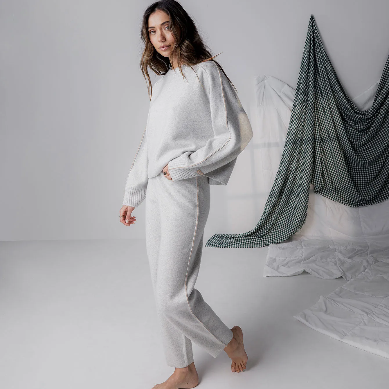 Cashmere Piped Pant