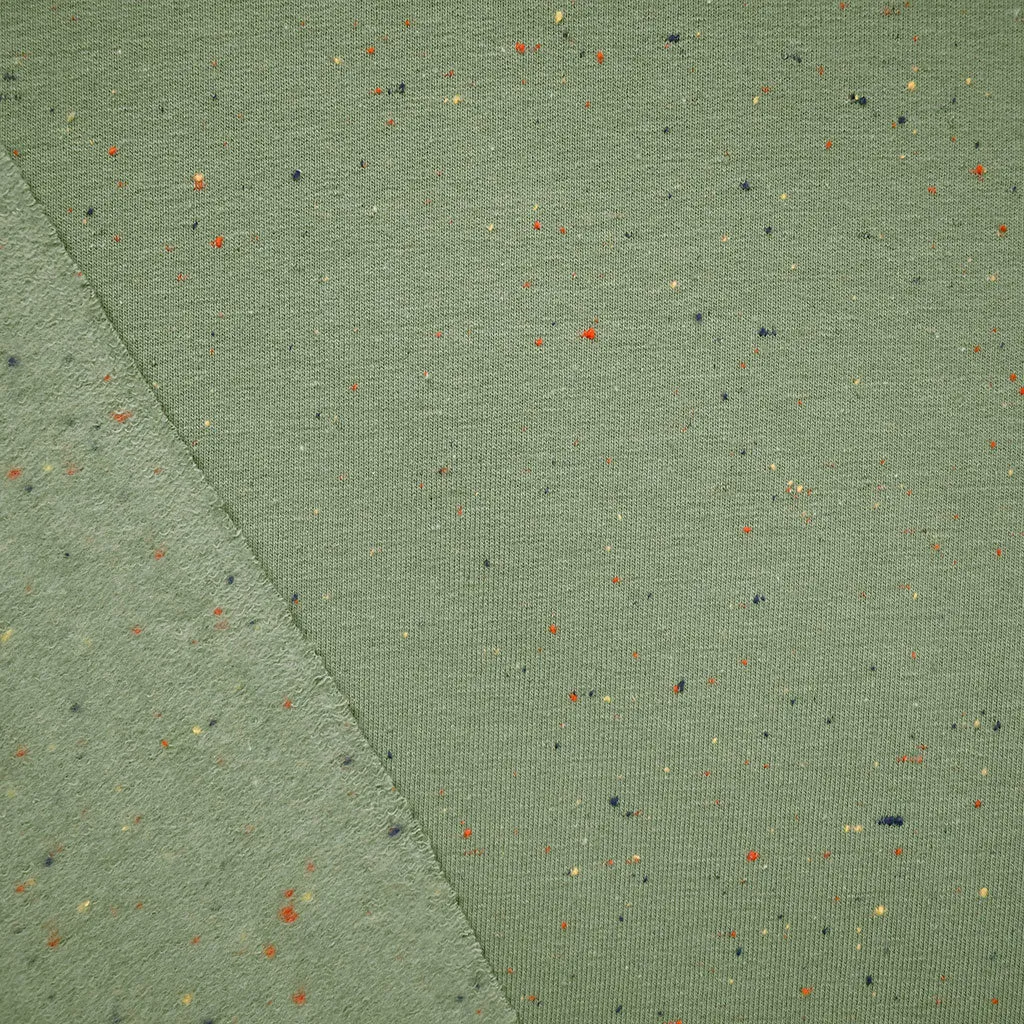Confetti Speckled Sweatshirt Fleece Sage