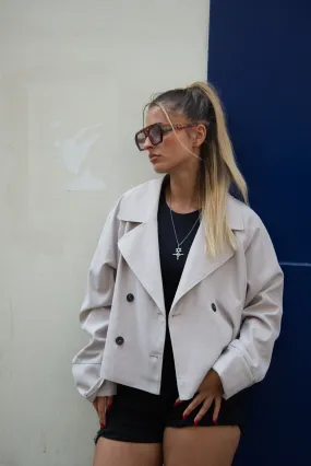 Cropped Trench Coat