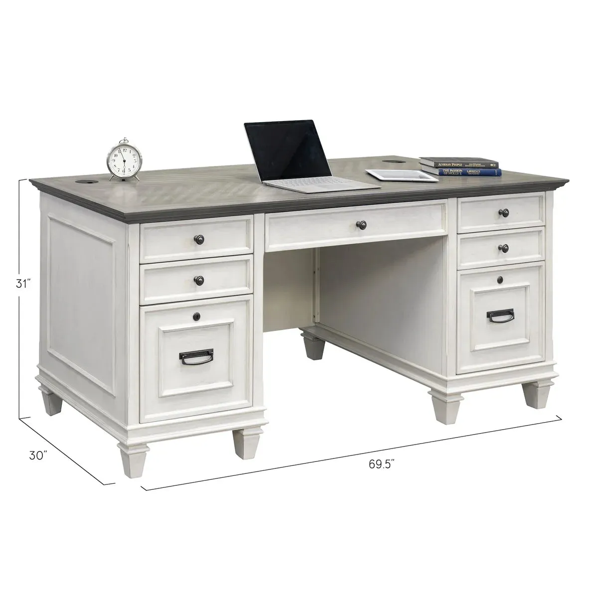 Harrington Executive Desk 3-piece Office Suite