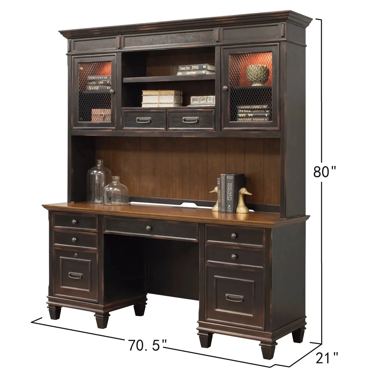 Harrington Executive Desk 3-piece Office Suite