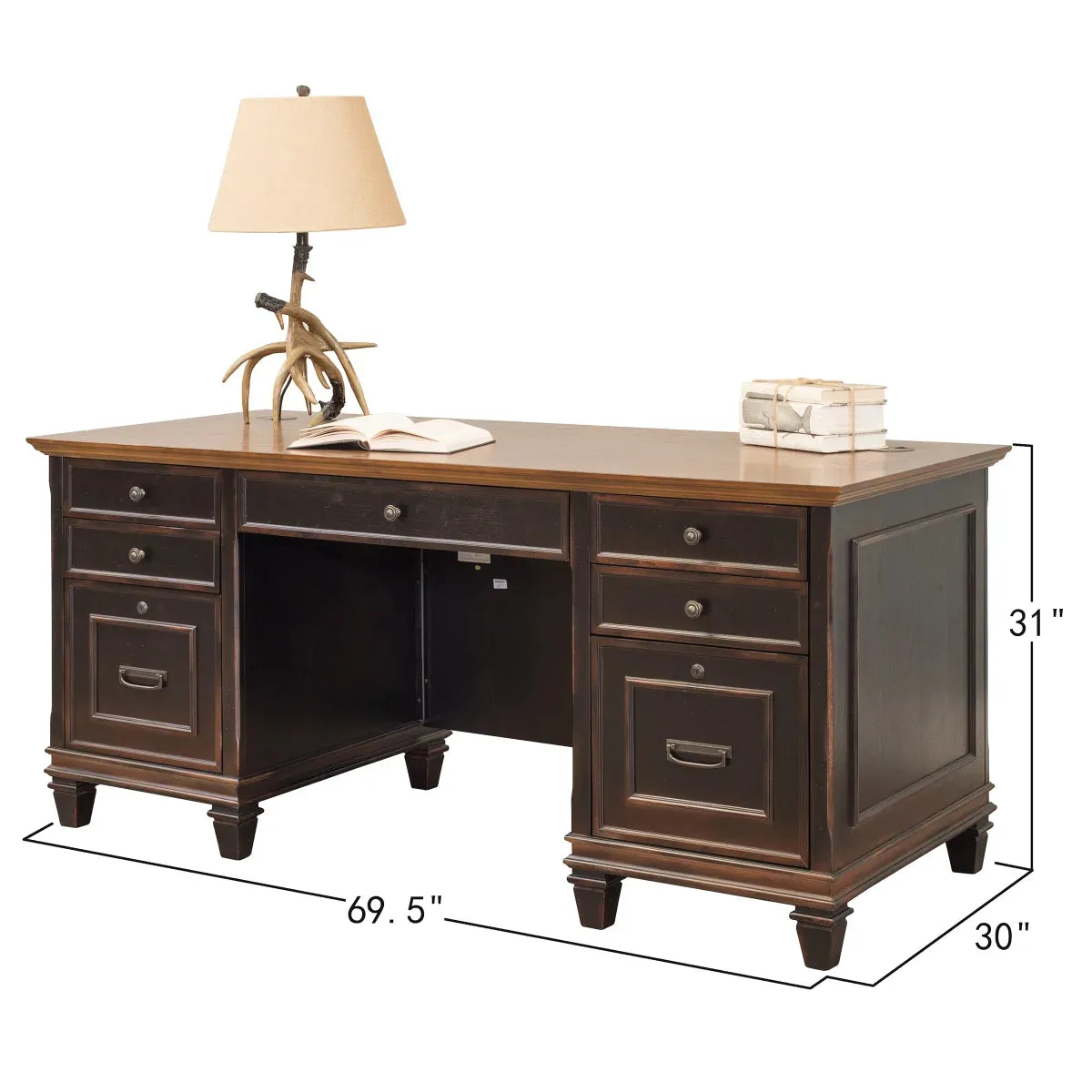 Harrington Executive Desk 3-piece Office Suite