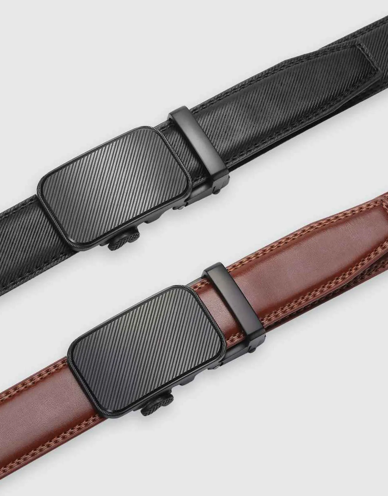 Men's Indented Designer 2 Pack Ratchet Belt
