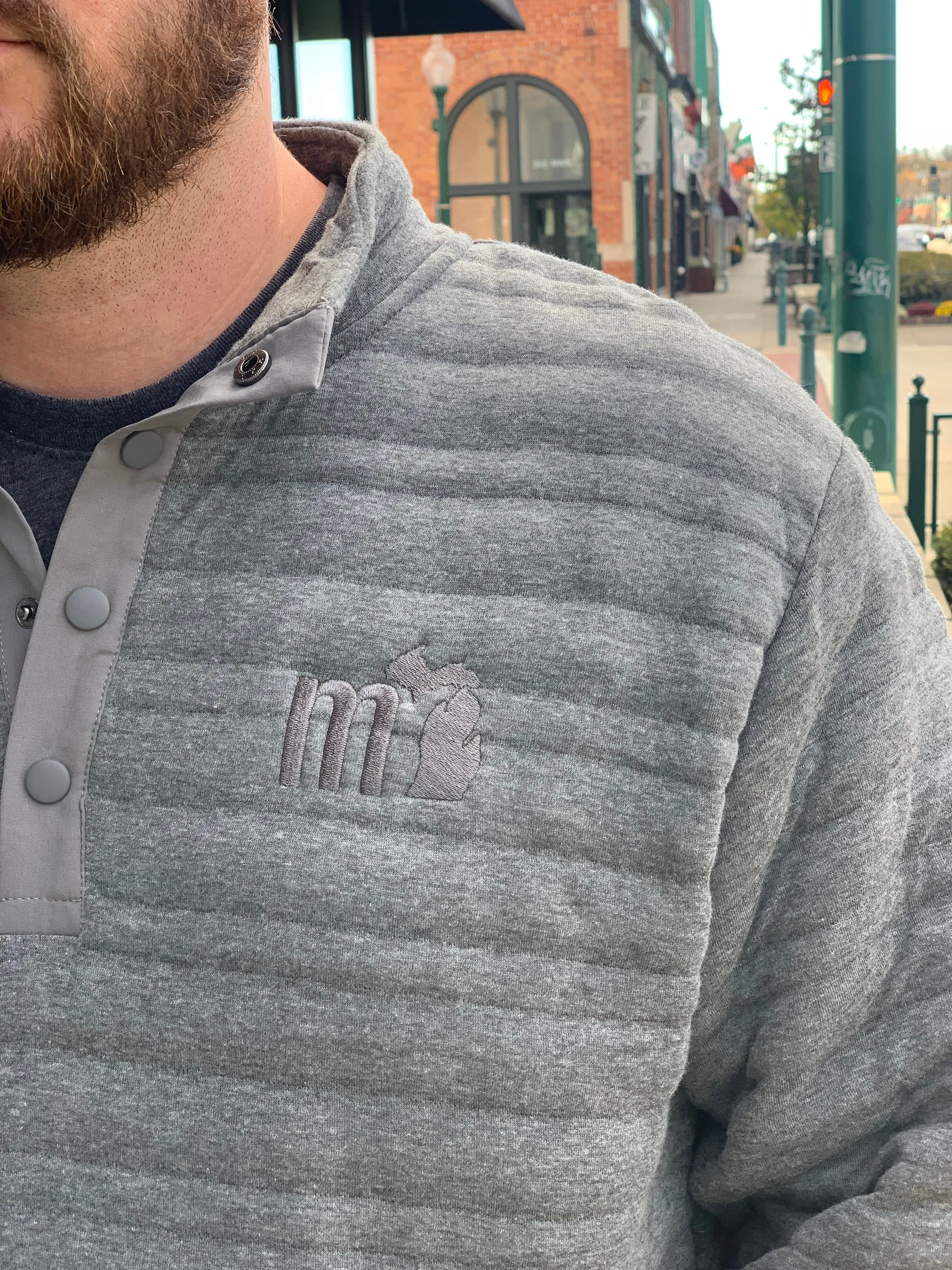 mi Quilted Snap Pullover