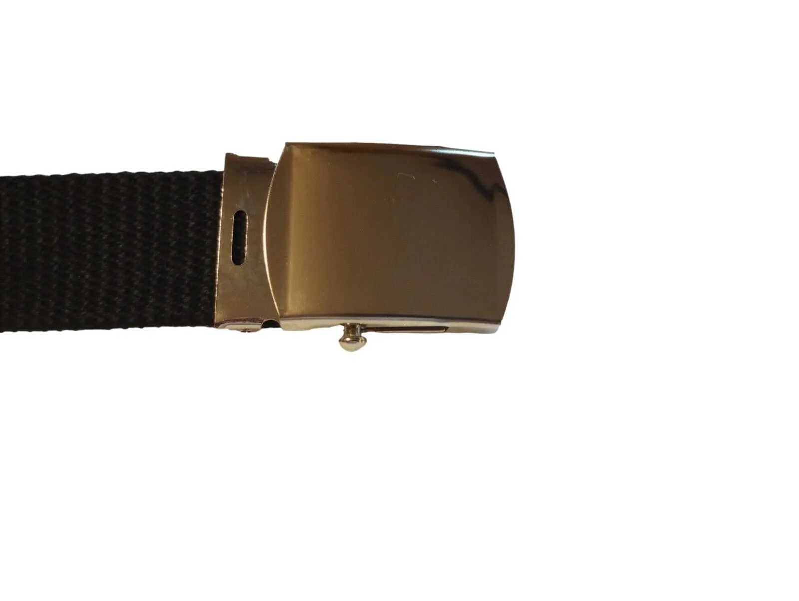 MILITARY GRADE HEAVY WEB BELT WITH SILVER NICKLE PLATED BUCKLE 54" U.S.A MADE
