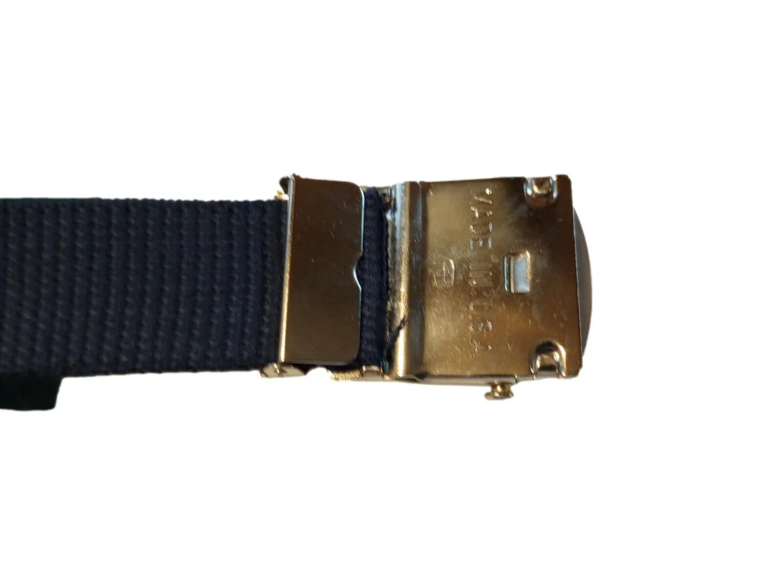 MILITARY GRADE HEAVY WEB BELT WITH SILVER NICKLE PLATED BUCKLE 54" U.S.A MADE