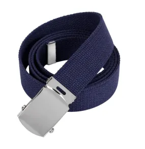 MILITARY GRADE HEAVY WEB BELT WITH SILVER NICKLE PLATED BUCKLE 54" U.S.A MADE