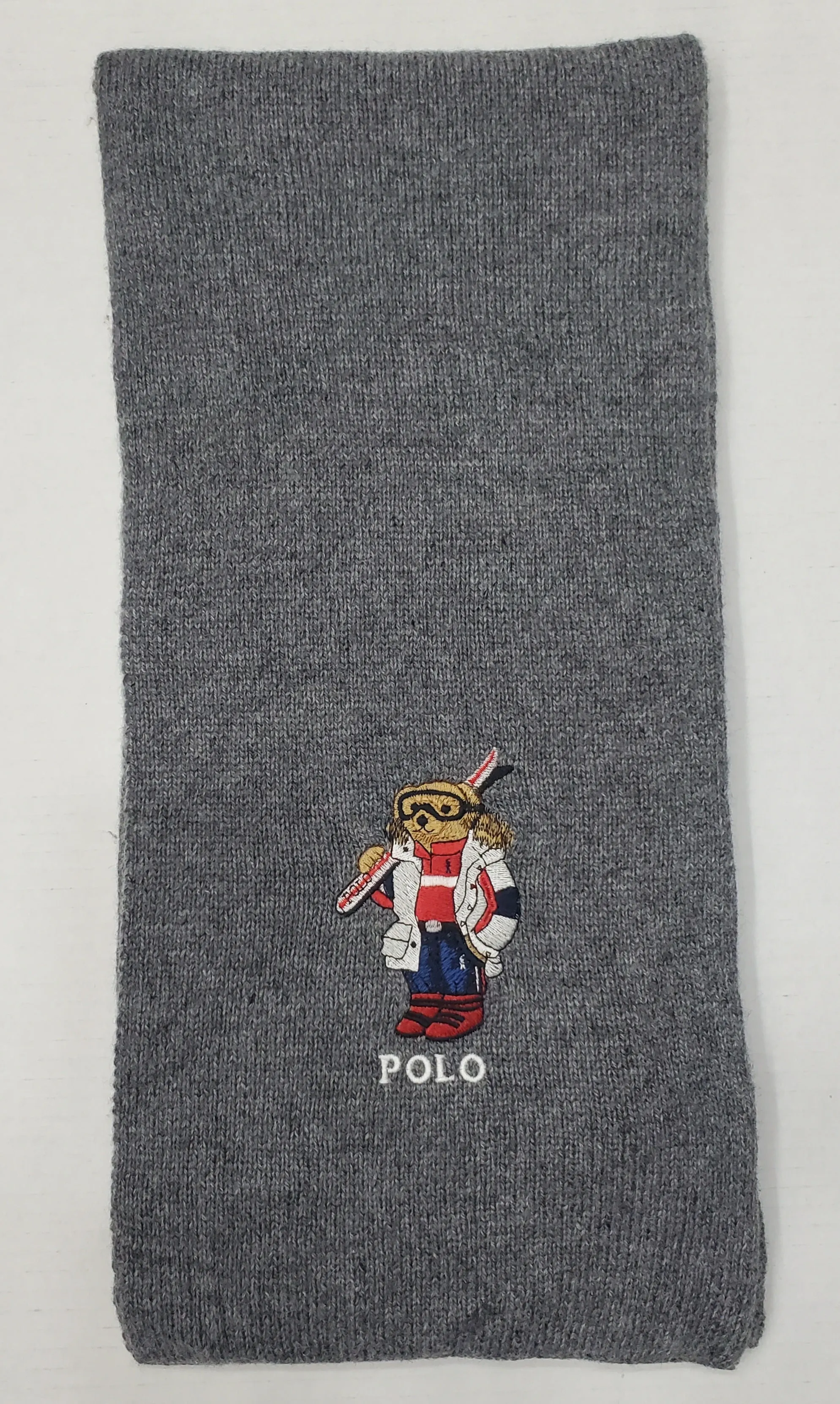 Nwt Polo Ralph Lauren Grey Ski Scarf