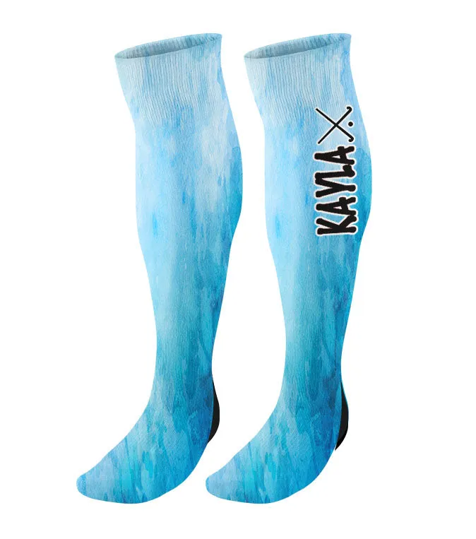 Personalized Field Hockey Knee High Socks - Watercolor Background