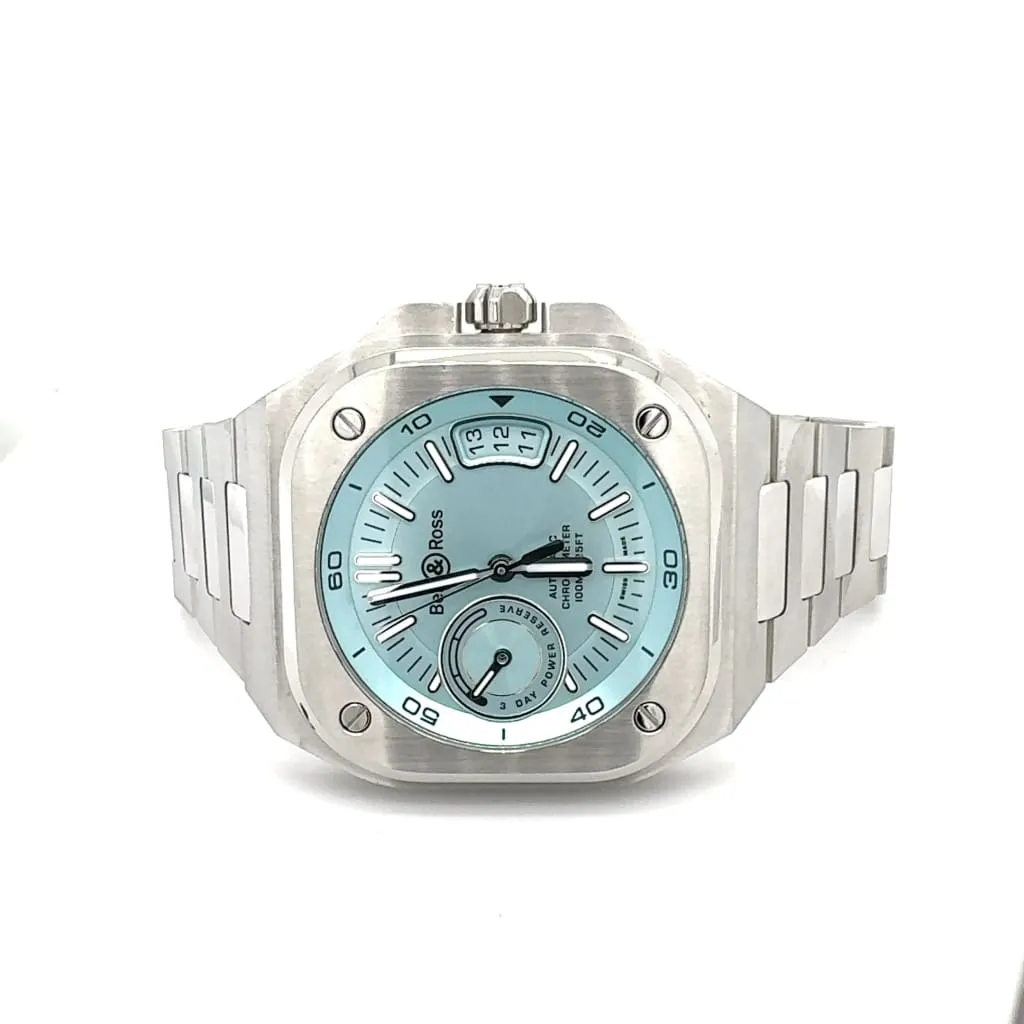Pre-Owned Bell & Ross BR-X5 Ice Blue Steal 41 mm Watch at Regard Jewelry in Austin, Texas