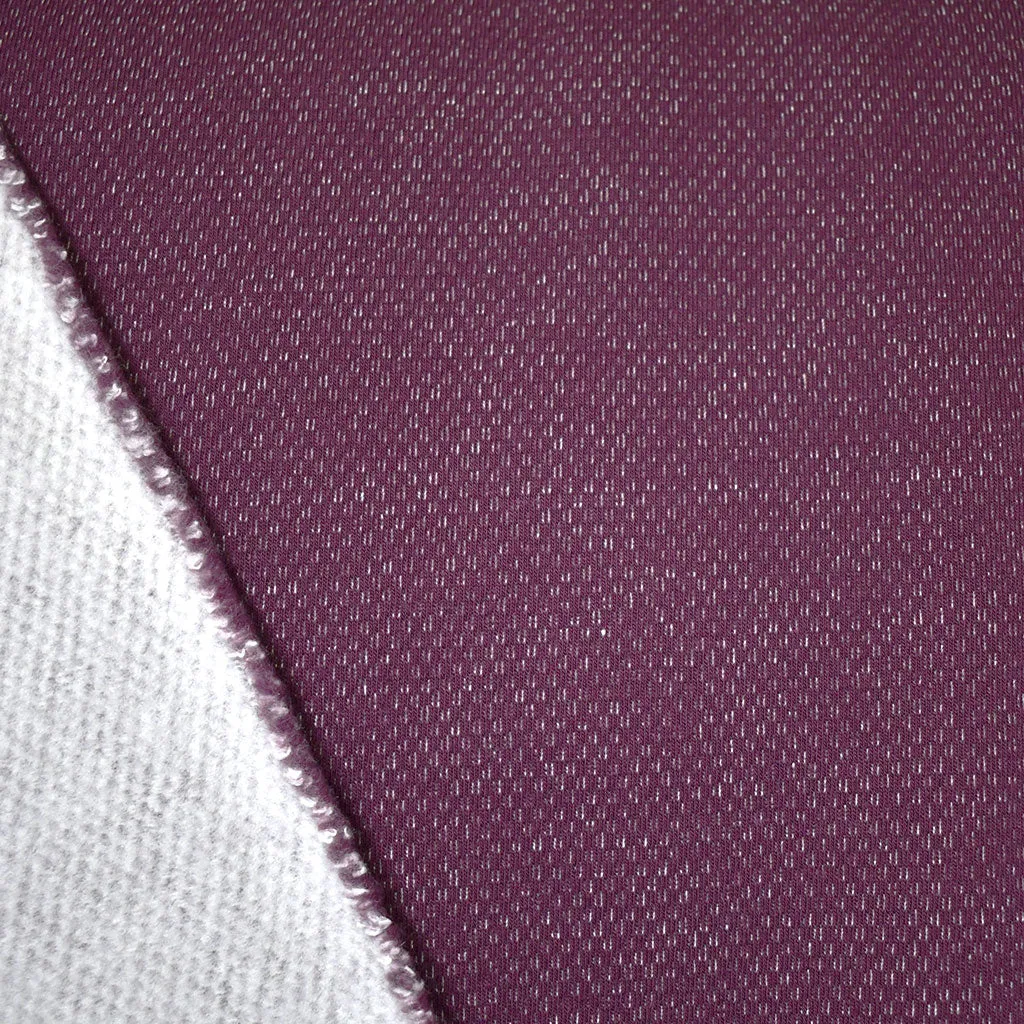 Stitch Texture Athletic Sweatshirt Fleece Plum SY